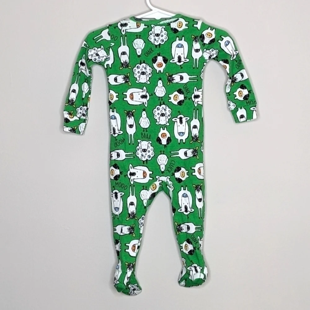 Place Farm Animal Footie Onepiece PJ 3-6m